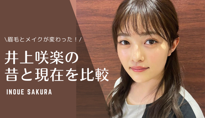 井上咲楽は元が可愛い 昔から現在の眉毛とメイクを時系列で比較 22 トレンド会議