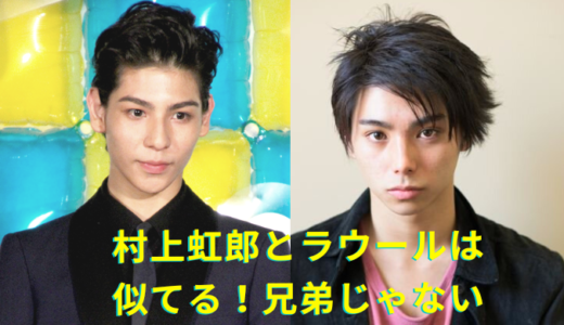 【画像比較】村上虹郎とラウールは兄弟じゃない！顔が似てる